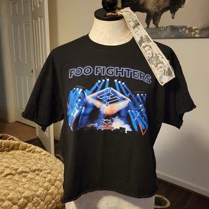 Foo Fighters Cropped Concrete and Gold World Tour Tee